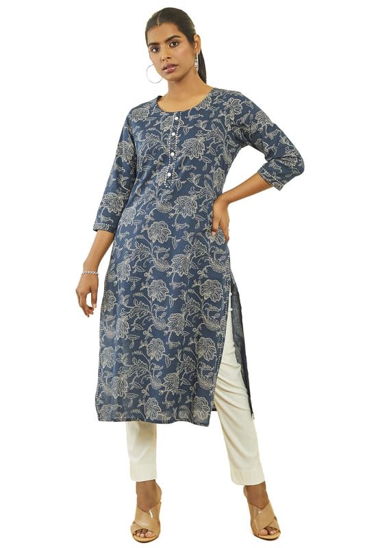 Image of Soch Women's Cotton Regular Fit Regular Kurtas