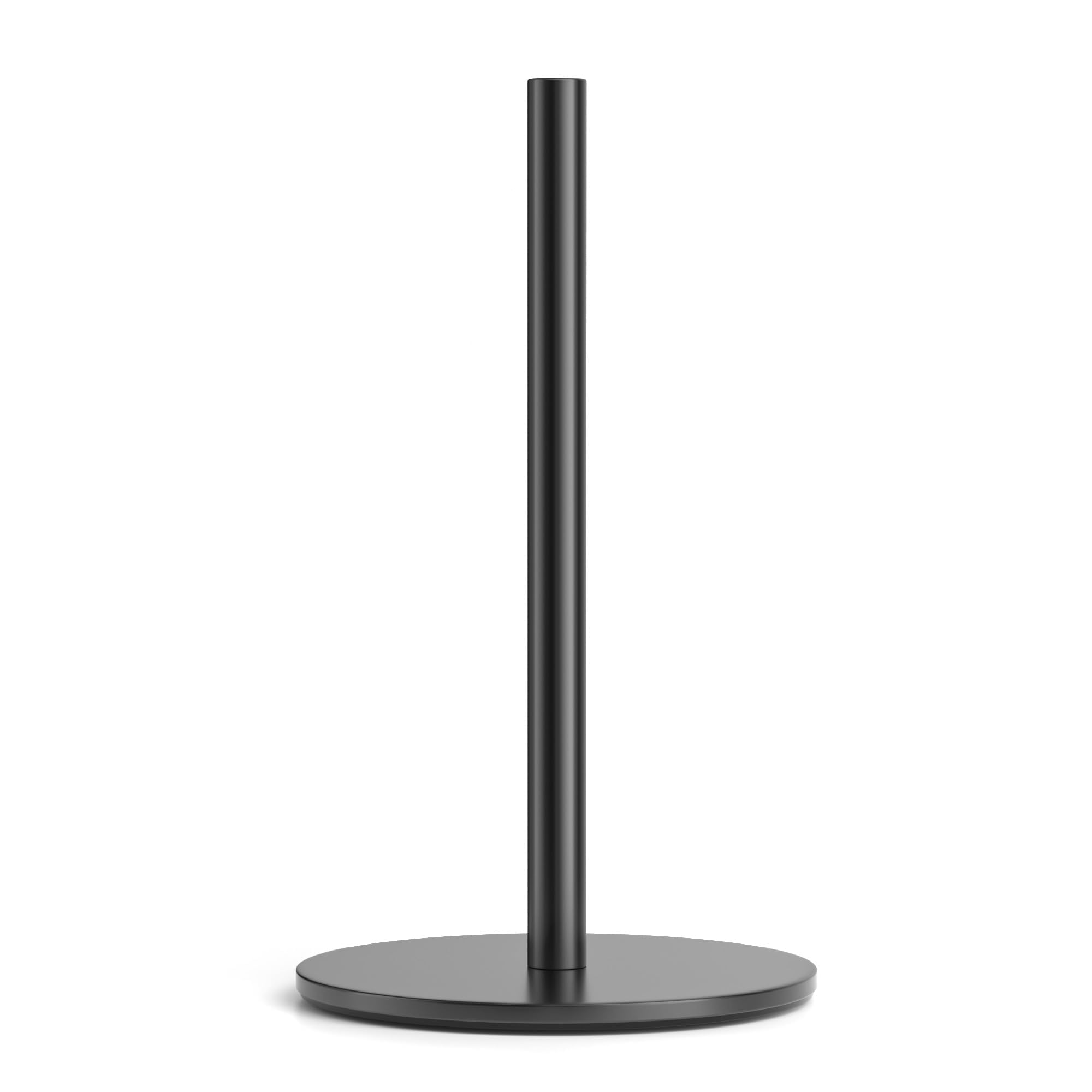 Black Paper Towel Holder Free-Standing, Premium Stainless Steel Paper Rolls Organizer Countertop, Classic Fashion Kitchen Roll Dispenser