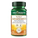 Purity Products Advanced Vitamin D Men's Formula Packed with Vitamin D, Vitamin K2, Zinc, Magnesium Citrate, Boron and Taurine - 60 Vegetarian Capsules