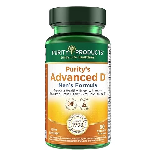 Purity Products Advanced Vitamin D Men's Formula Packed with Vitamin D, Vitamin K2, Zinc, Magnesium Citrate, Boron and Taurine - 60 Vegetarian Capsules Purity Products Advanced Vitamin D Men's Formula Packed with Vitamin D, Vitamin K2, Zinc, Magnesium Citrate, Boron and Taurine - 60 Vegetarian Capsules