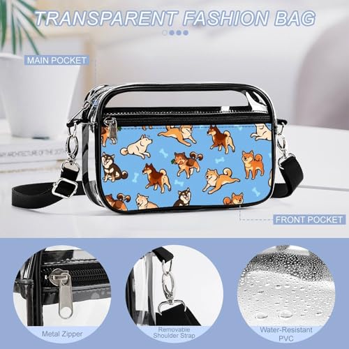 Shibes Clear Stadium Bag Mini Crossbody Bag Anti-Theft Side Shoulder Bags Messenger Bag Unisex4