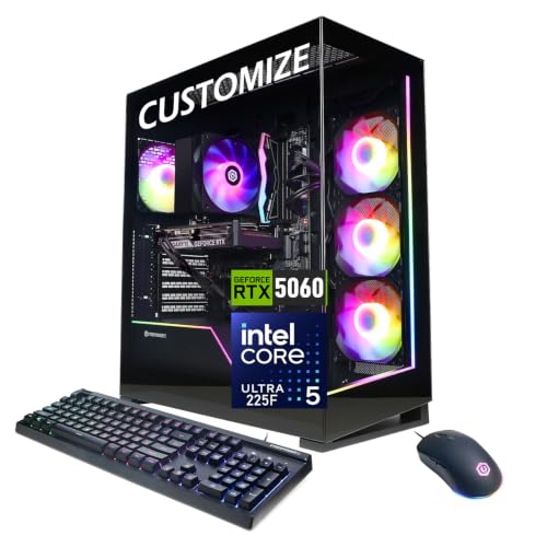 CYBERPOWERPC Intel Core Ultra 5 225F RTX 5060 AI Gaming Tower Desktop
