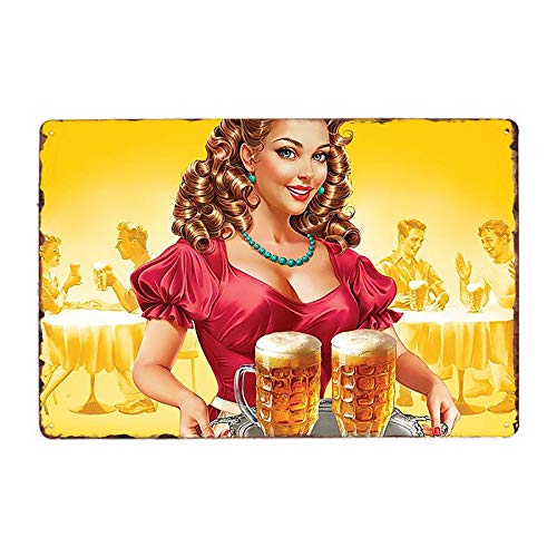 Pin Up Girls Sexy Lady - Metal Tin Sign Retro Vintage Plaque