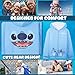 Disney Stitch Hoodie for Girls Teens, 6-14 Years, Fleece Sweatshirt Sherpa Hooded Jacket Zip Up Hoodie, for Girls (13-14 Years, Blue Stitch)
