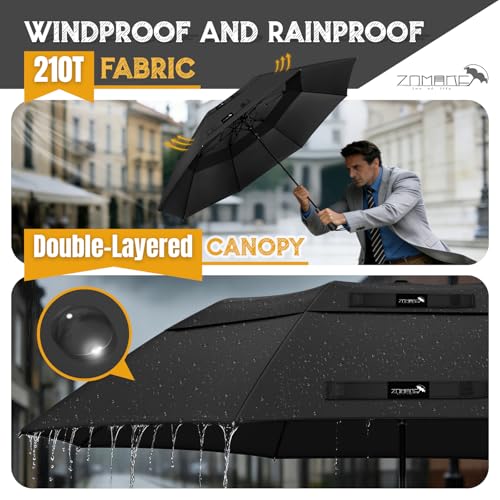 Parapluie résistant au vent ZOMAKE grand format pour se protéger efficacement à deux - 3