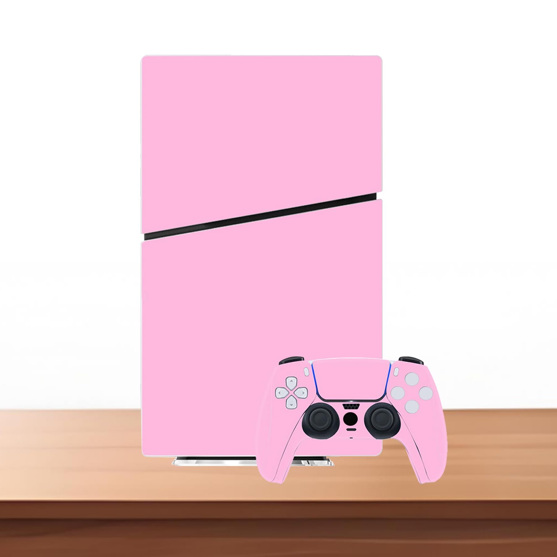 Calcomanía para PS5 Slim Digital, Cubierta de calcomanía Completa para PS5 Slim Digaital, Cubierta Protectora de Consola para PS5 Slim Digital (Rosa) | Funda protectora de vinilo para dispositivos de juego