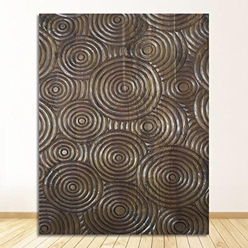 Pósteres de lona circulares dsdsgog con textura visual de madera 5