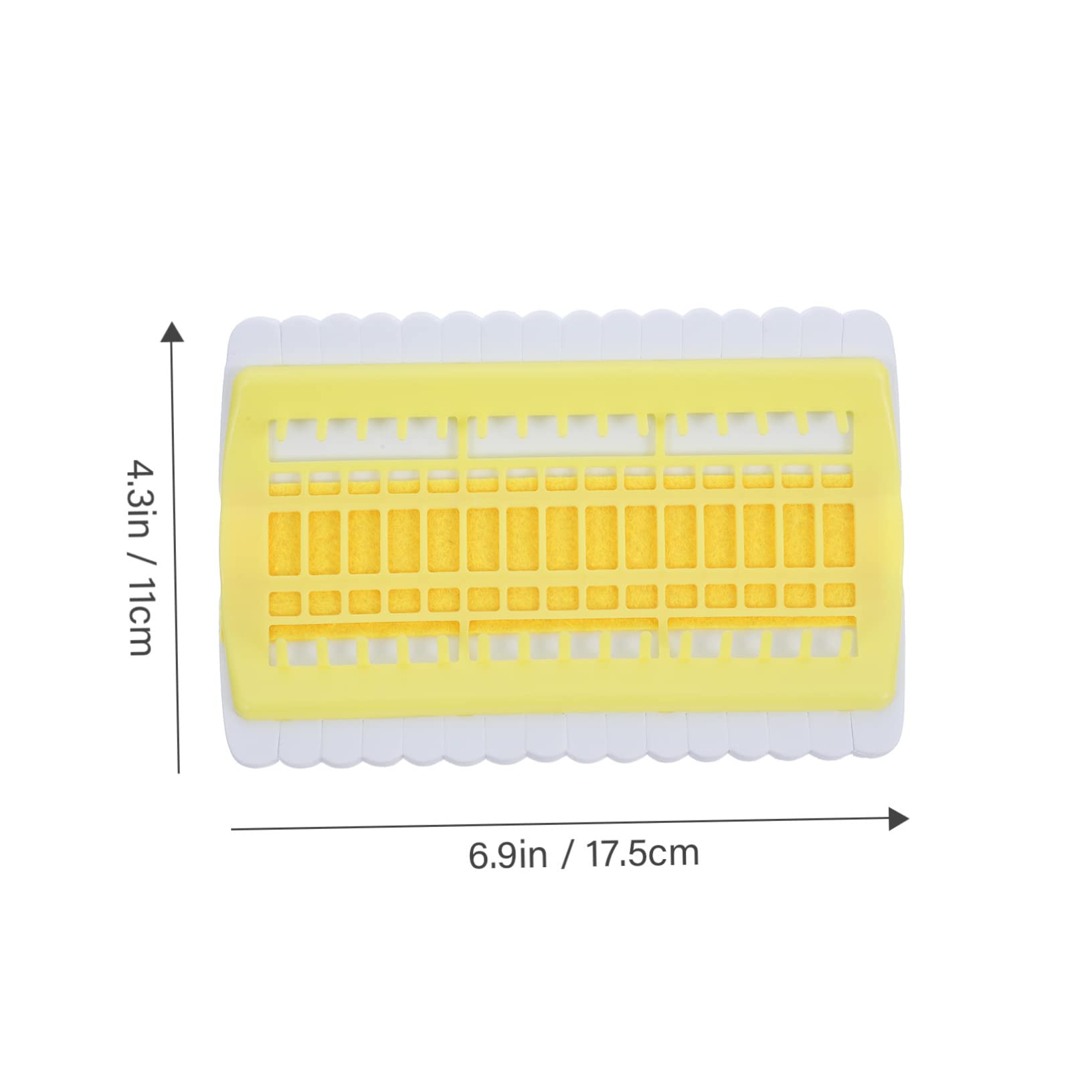 HAPINARY 30 Hole Cross Stitch Thread Organizer Compact Floss Organizer Thread Cards Yellow Embroidery Floss Holder for Quilting
