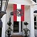 Coat of Arms of Austria with Austrian Flag 3x5 Ft Double-Sided Flag, Fade-Resistant Polyester Outdoor Banner with Grommets