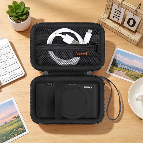 Funda rígida Canboc para cámara Sony ZV-1, color negro miniatura 7