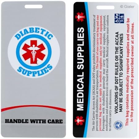 Medical Equipment ID Tag - Luggage Tag Medical Alert Bag