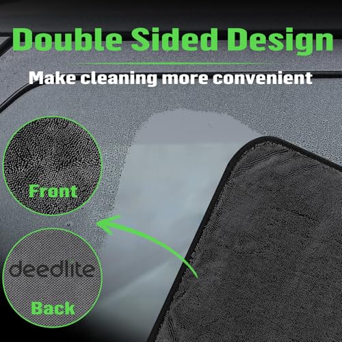 Deedlite Shiny Bath Wipes XXL Trockentuch Dusche, Fast Dry Auto Trockentuch, Mikrofasertücher, Premium Tuch für Auto, Duschkabine, Haushalt, Camping (40x40cm, 3 Stück)