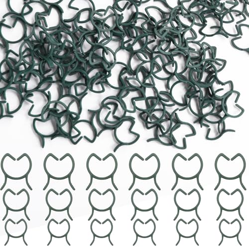 Funrelaxer 300 Stück Pflanzenclips Pflanzenklammern Tomatenhaken inklusive 100 großen 100 mittleren und 100 kleinen Größen Kunststoff Tomatenhaken Gartenclips für Kletterpflanzen Reben Tomaten