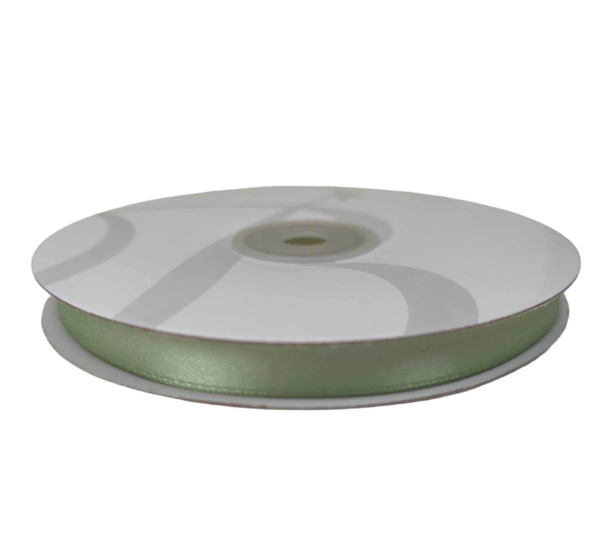 Nastro Doppio Raso 10mm X 50 Metri per Artigianato, Natale, Decorazioni, Adatto Per confezionare Regali, Feste di Compleanno, Matrimoni, Bomboniere (Verde Salvia)