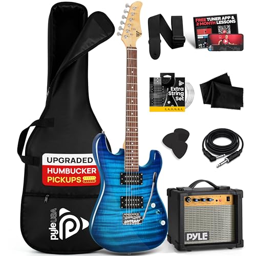 Pyle Electric Guitar Kit with Amp and Accessories