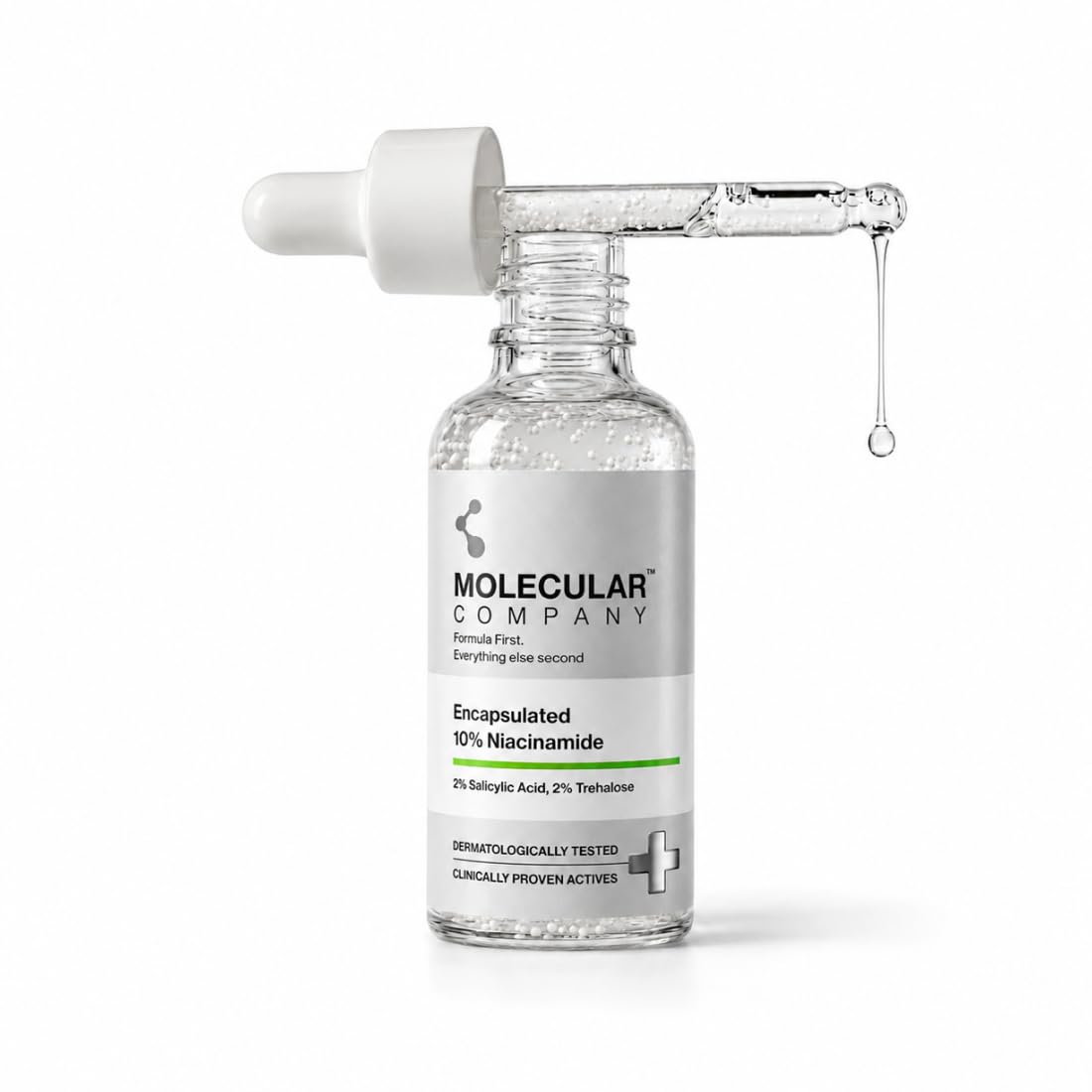 Molecular Company 10% Encapsulated Niacinamide Face Serum, 30ml | With 2% Salicylic Acid & 2% Trehalose | Fast-Absorbing Lightweight Formula for Oily & Acne-Prone Skin, All Skin Type-image-10