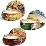 Juego de velas aromáticas de aceite de citronela, de 396 ml, con tres mechas, sin humo, para regalo de cumpleaños, Navidad, Día de la Madre