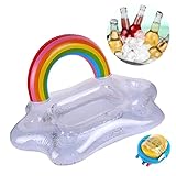 🌈Fácil de usar: infle y desinfle más de 5 veces más rápido. Este portavasos es fácil de inflar, desinflar y almacenar. Portátil y práctico para llevar.