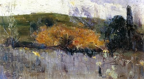 Póster de lienzo Arthur Streeton cuadro Giallo e grigio decoración hogar dormitorio 60x90cm