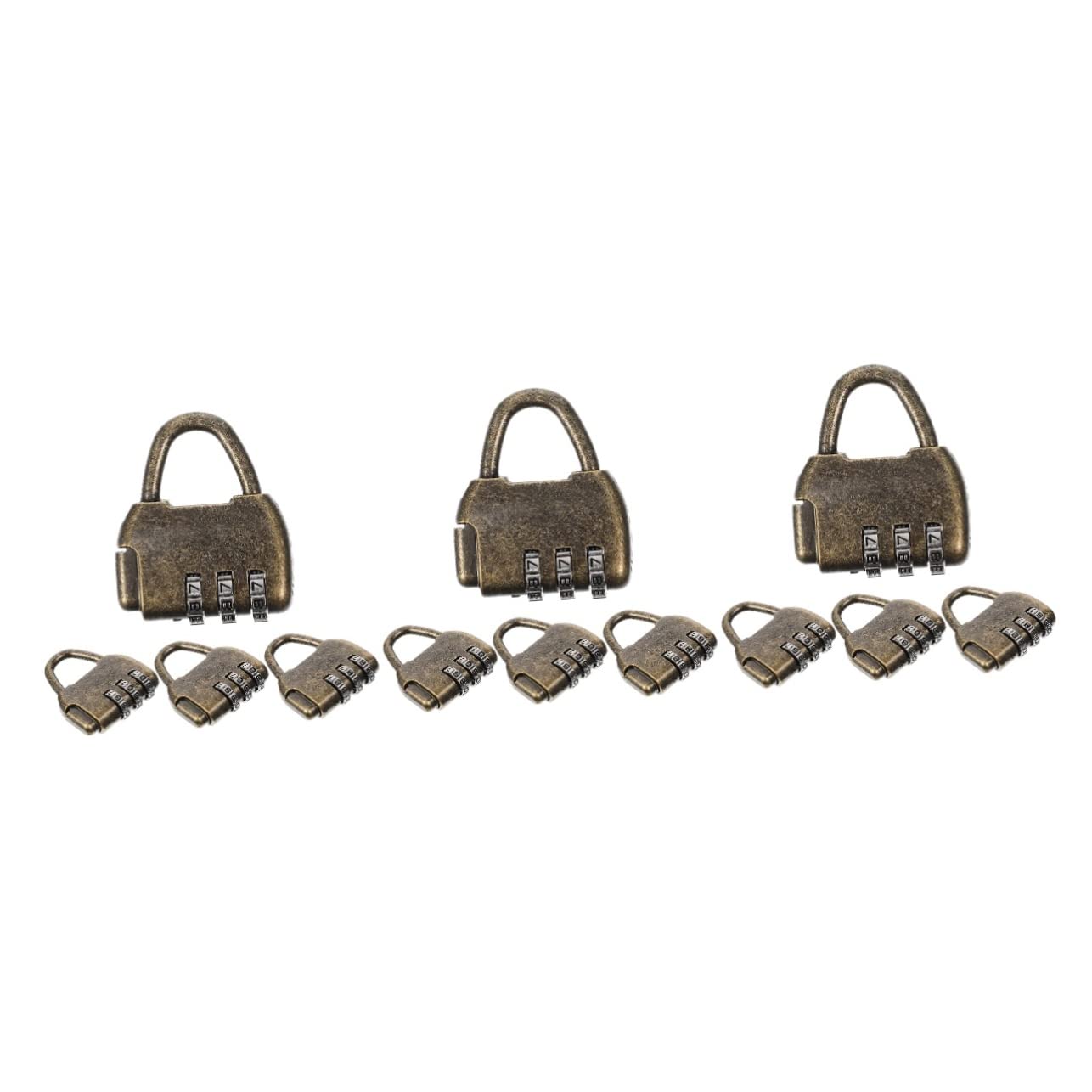 3 Set Combinazione Antico Stile Retro Da Serratura Per Valigie Armadietti E Decorazioni Sicurezza E 4 Pezzi * 3