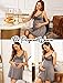 Avidlove Sleepwear for Women V Neck Nightgown Babydoll Lingerie Lace Chemises Full Slip Nightwear Dress Light Grey