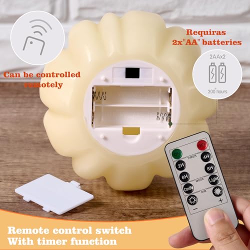 Bougies LED citrouille anti coulure deco table automne sans risque de feu - 6