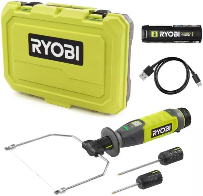 RYOBI USB Lithium HOT Wire Foam Cutter KIT with 2.0 AH Lithium-ION Rechargeable Battery FVH