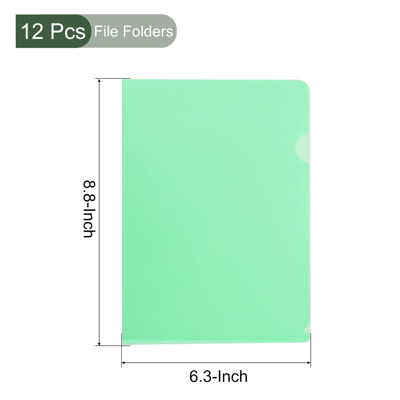 YOKIVE 12 Pack L Type Folder, A5 Size Clear Project Pockets Plastic Sleeves Document Folders Jackets Sheet Protectors - Image 2