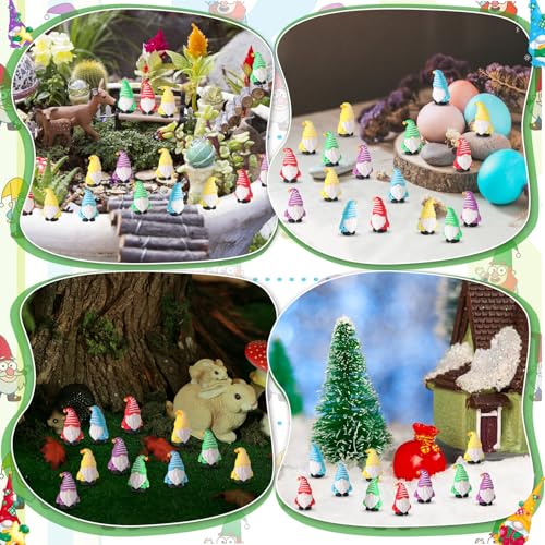 Set de 25 Mini Figuras de Gnomos Decorativos miniatura 4