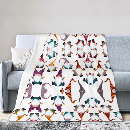 Tagesdecke Weihnachtsmotiv 31 Kfjghhl Fleece-Überwurfdecke mit lustigem Weihnachtsmotiv,...