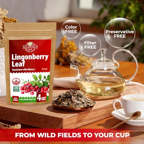 Image of 4 oz. Dried Cowberry Lingonberry Leaves Herbal Tea (Folium Vitis Idaea L.) - 113g Cowberry Leaf Herb Tea Hojas De Arandano Rojo (Arandano)