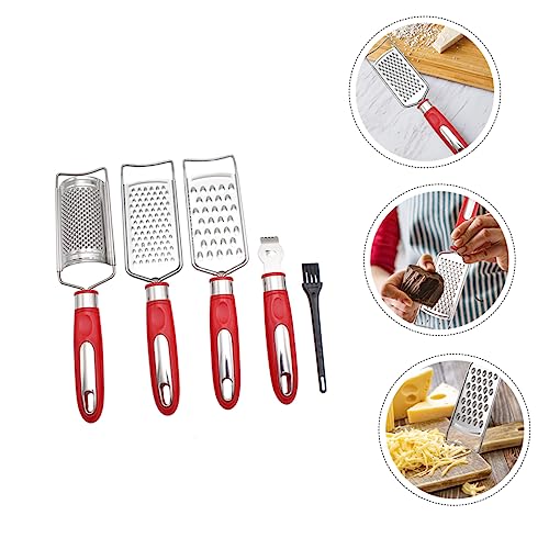 Rallador manual para verduras y queso color rojo miniatura 6