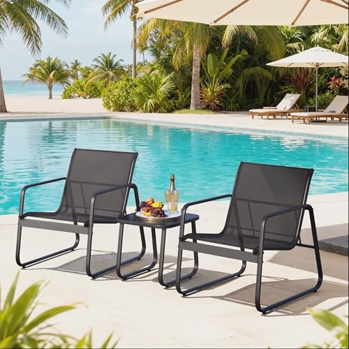 Gizoon Patio Chairs Set of 2, Patio Fumiture Set with...