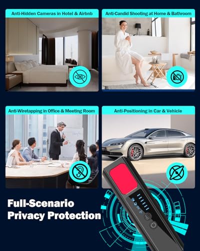 CountureMode Hidden Camera Detectors, 7-in-1 Anti Spy Camera Finder, Bug Detector for RF Signal, WiFi Scanner, GPS Tracker, Listening Device, Portable Privacy Protection for Hotel Office Car Travel — view 4