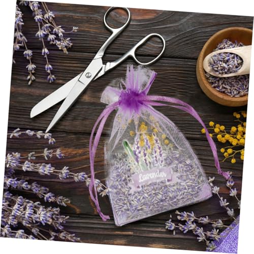 Luxshiny 20 unidades bolsas de lavanda con cordón miniatura 4