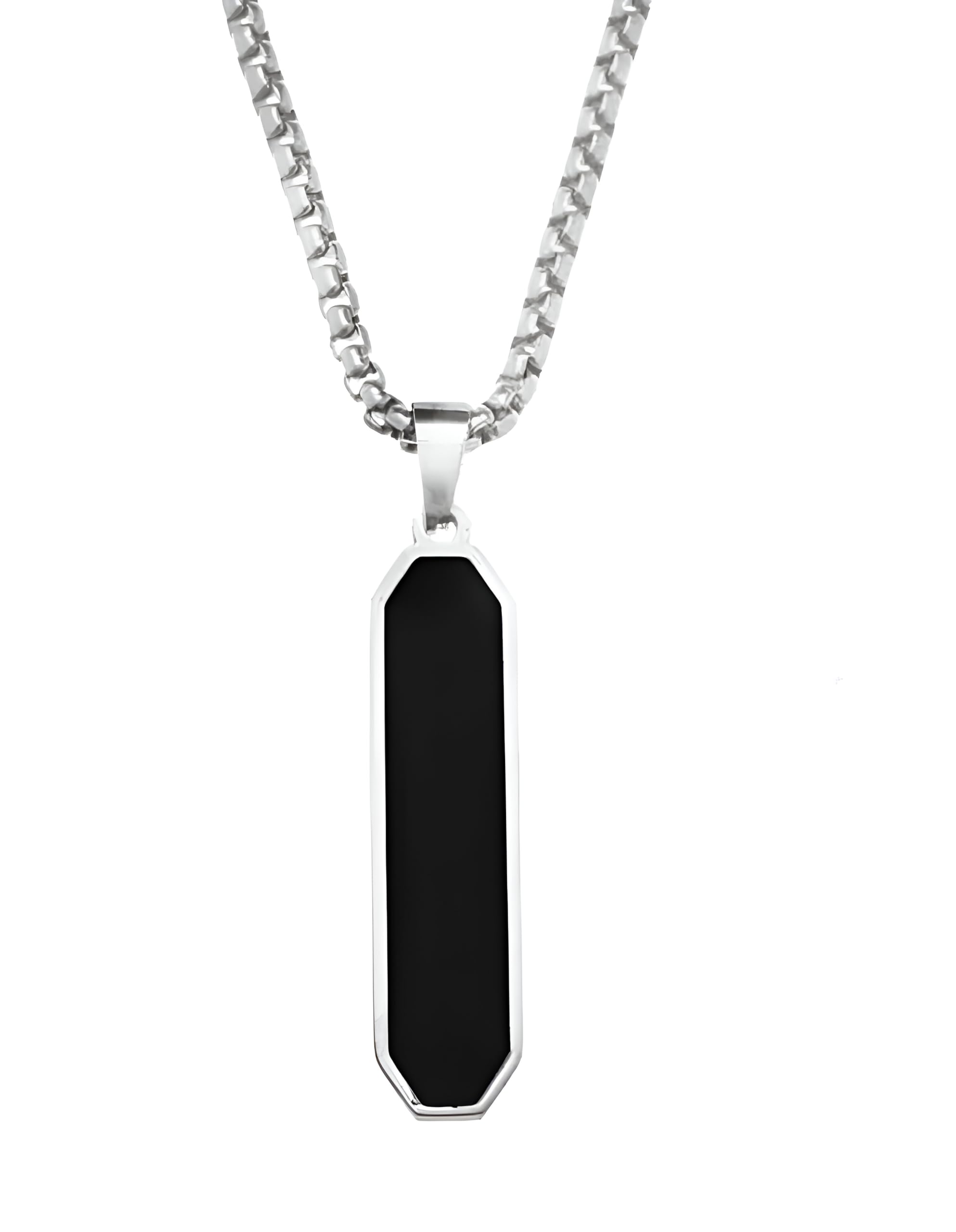R Art Men's Jewellery Neck Chain for Men & Boys Geometric Stainless Steel Locket Pendant Necklace Chain For Men Boys Anniversary Gift For Husband,Birthday Gift