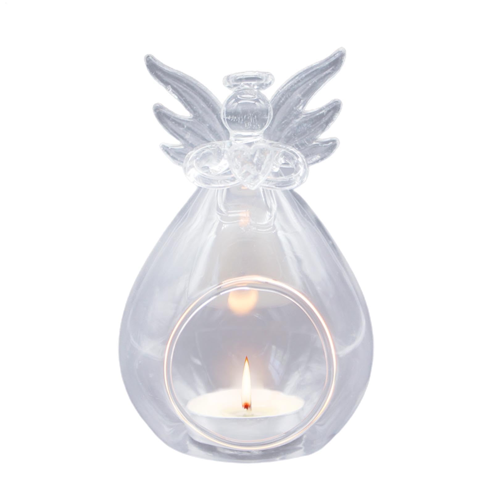 Portacandele In Vetro Borosilicato A Forma Di Angelo: Decorazione Elegante Per Tealight E Terrari