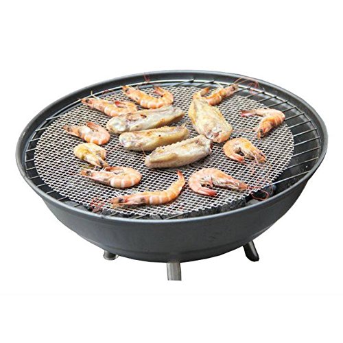 DemiawakingIT Tappetino da Griglia BBQ Tappetino Griglia Antiaderente Riutilizzabile per Barbecue (Diametro: 32 cm)