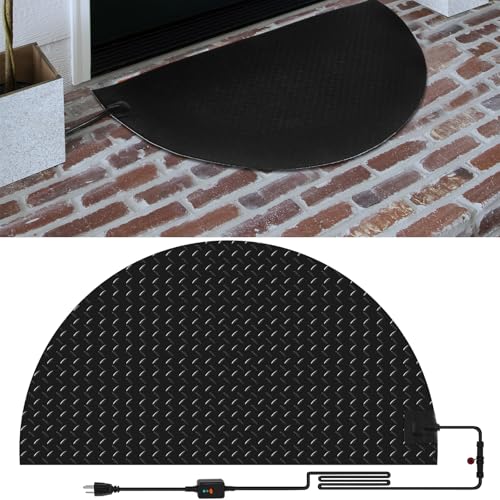 Riakrum Heated Snow Melting Mats Half Round Heated Outdoor Mats