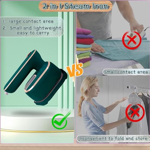 1000 W Dampfbügeleisen Mini Faltbares Tragbares Reisebügeleisen (Green)