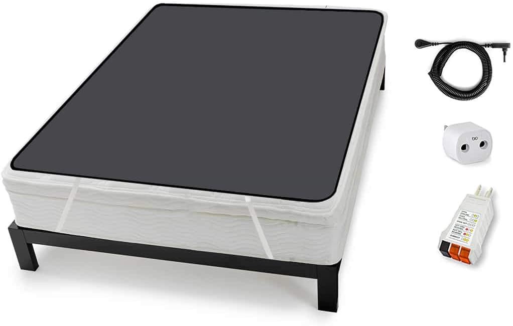Earthing Grounding Mattress Cover for Bed (King Size), Like grounding Sheets for , Improve Sleep with Clint Ober's Products (Also in Cal King, Split King, Queen, Full, Twin, Twin XL) Black