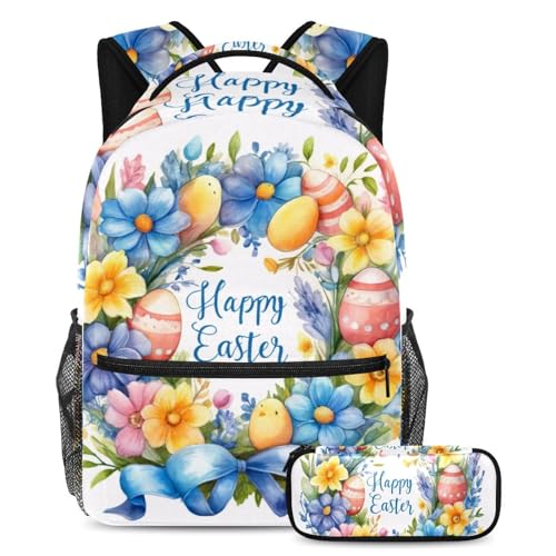 Sac à dos avec trousse motif couronne de Pâques un cadeau idéal