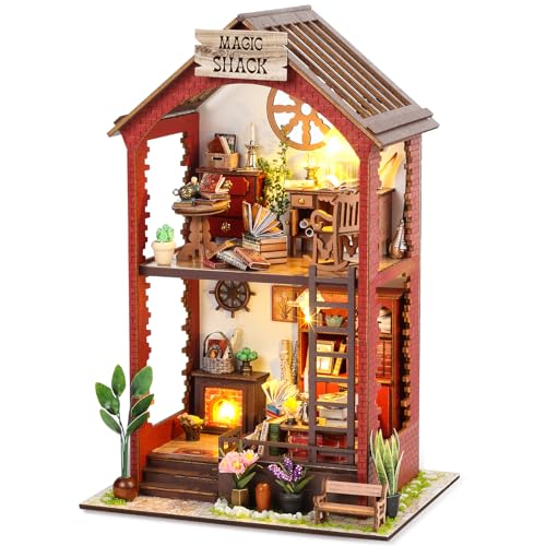 DIY Book Nook Kits Booknook-Creativity 3D Wooden Puzzle Bookend Bookshelf Decor -Booknook Kit for...