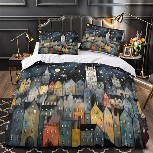 Housse de couette pinces de crabe 3D fermeture éclair solide