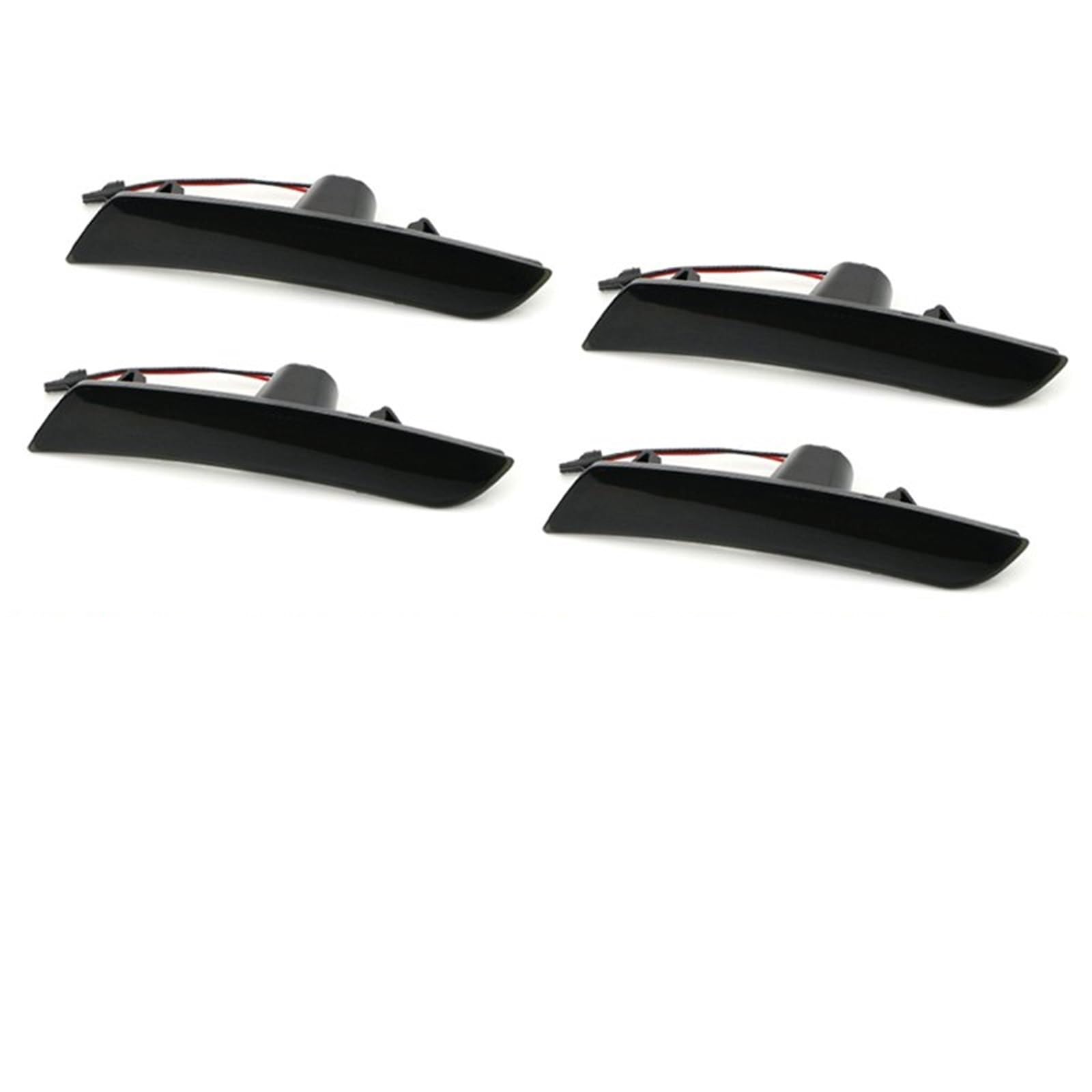 intermitente automóvil Para 6.a Generación Para Chevy Para Camaro 2016-up Lente Ahumada Delantera Ámbar Trasera LED Roja Indicador Lateral Coche Kit(Amber Red)