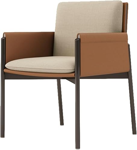 sillas de comedor sillas de cocina modernas, silla de comedor con patas de metal para sala de estar, cocina moderna (marrón)