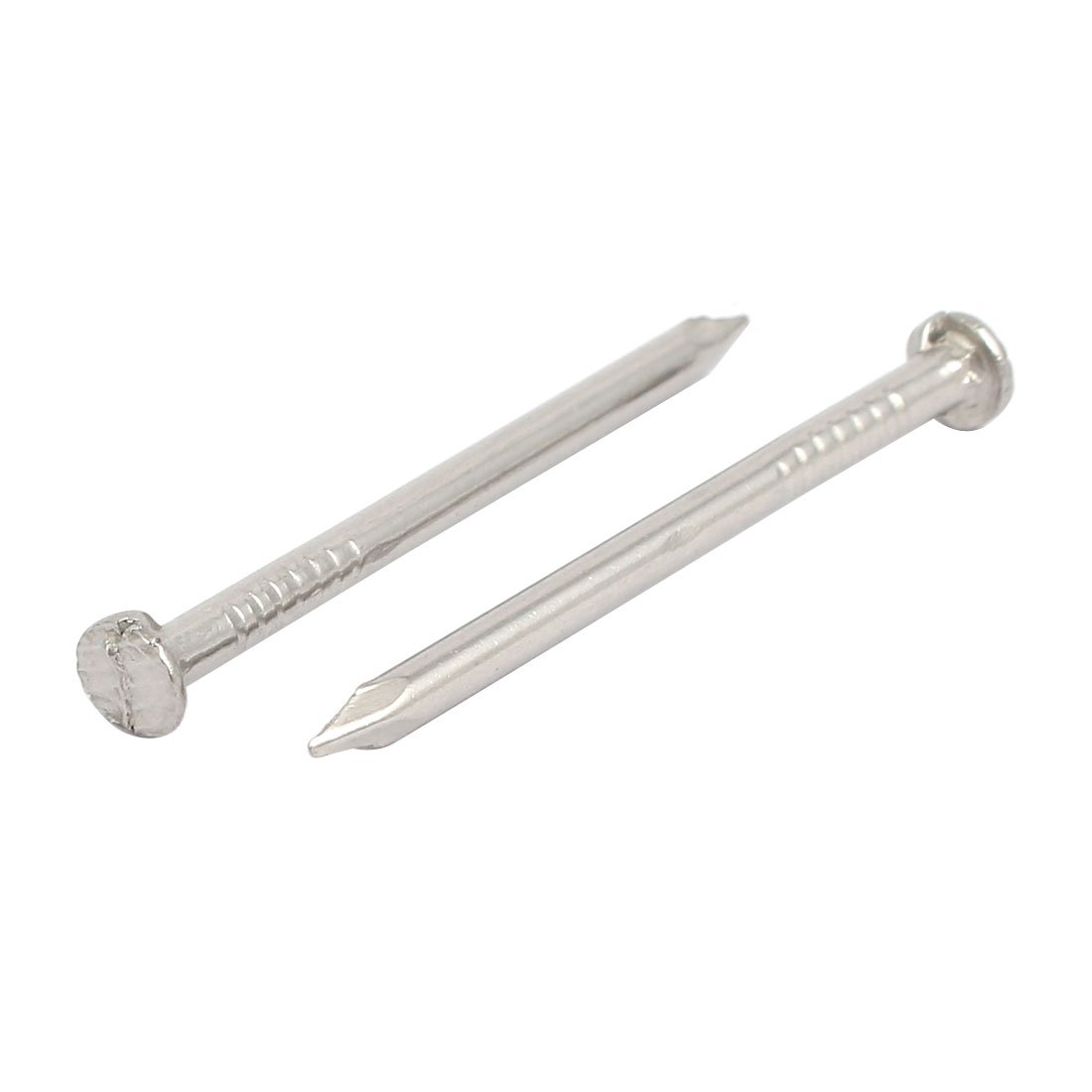 Aexit 1.2 Inch fastener Length 304 Stainless Steel Cement Wood Sliding Nail Silver Tone 500pcs Model:11as100qo510