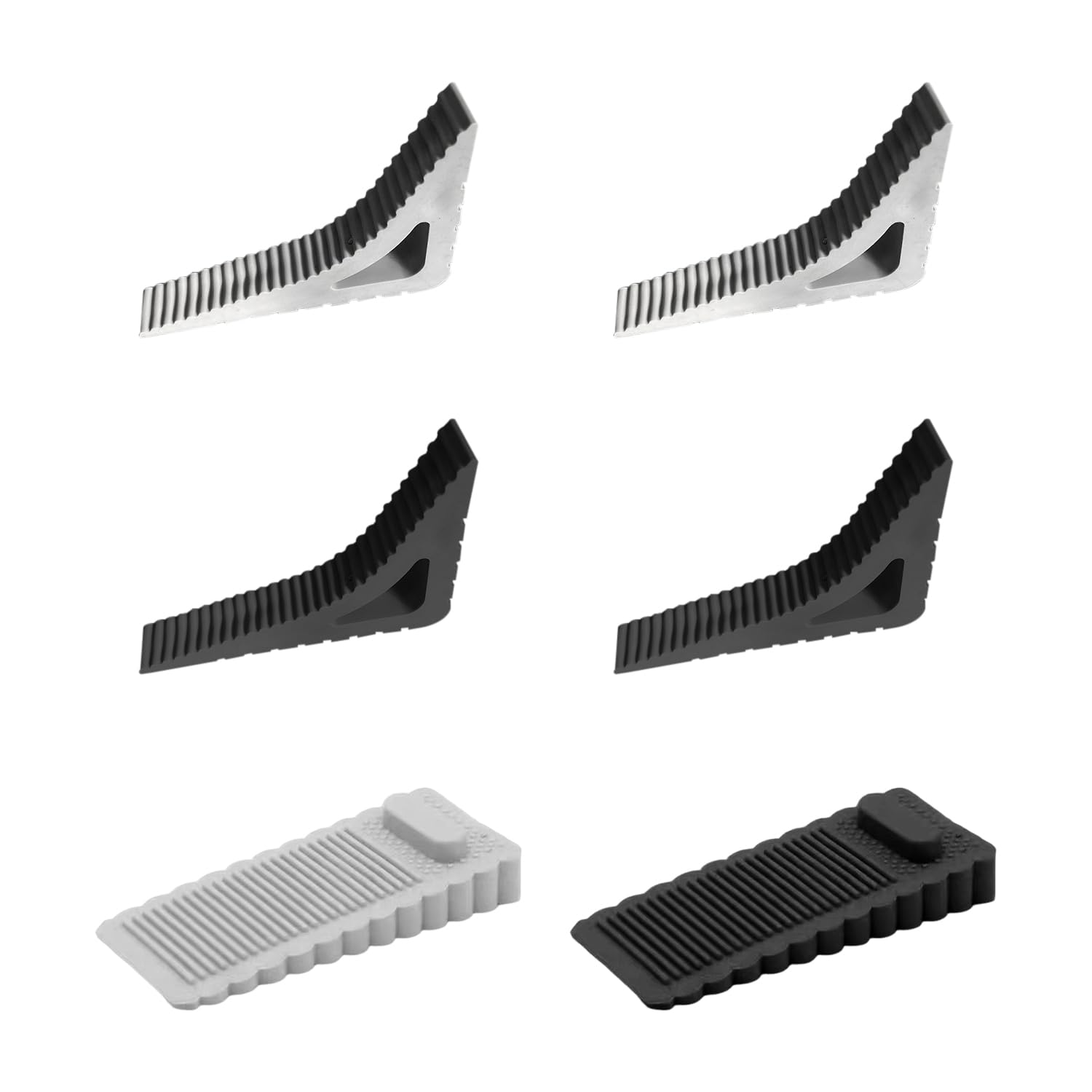 Gdfhbd Gray 6 Pieces Of Anti-Collision Triangle Door Stop, Anti-Pinch Protector, Windproof And Anti-Collision Door Stopper, Baby Safety Protection Stopper (Black, ).