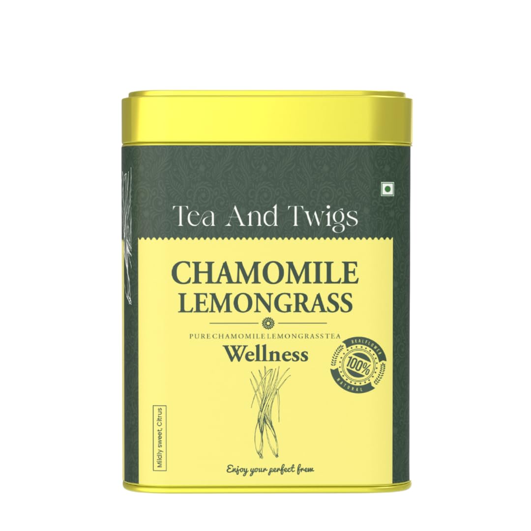 Tea And Twigs - Chamomile Lemongrass Tea - 15 Tea Bags | Herbal Teas | For Good Sleep and Anti Anxiety | Whole Flower Buds of Chamomile | Caffeine Free | Wellness Tea (B0CNR3VWYV) Amazon Price History, Amazon Price Tracker