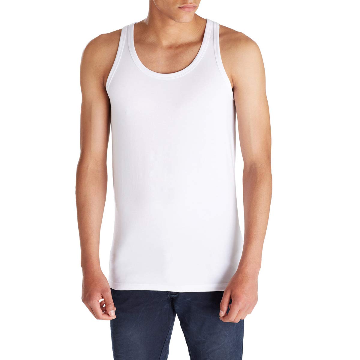 JACK & JONES Men's BASIC TANK TOP 1-2-3 2014 NOOS, White (White C-N100), XX-Large